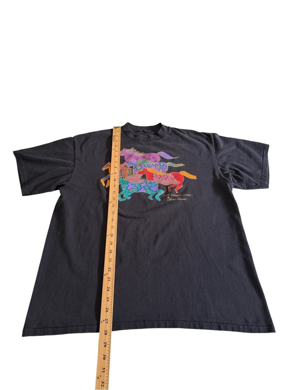 Rare VTG 90s Laurel Burch Elk Canyon Mares Unisex T-Shirt Single Stitch Sz XL - Picture 8 of 9